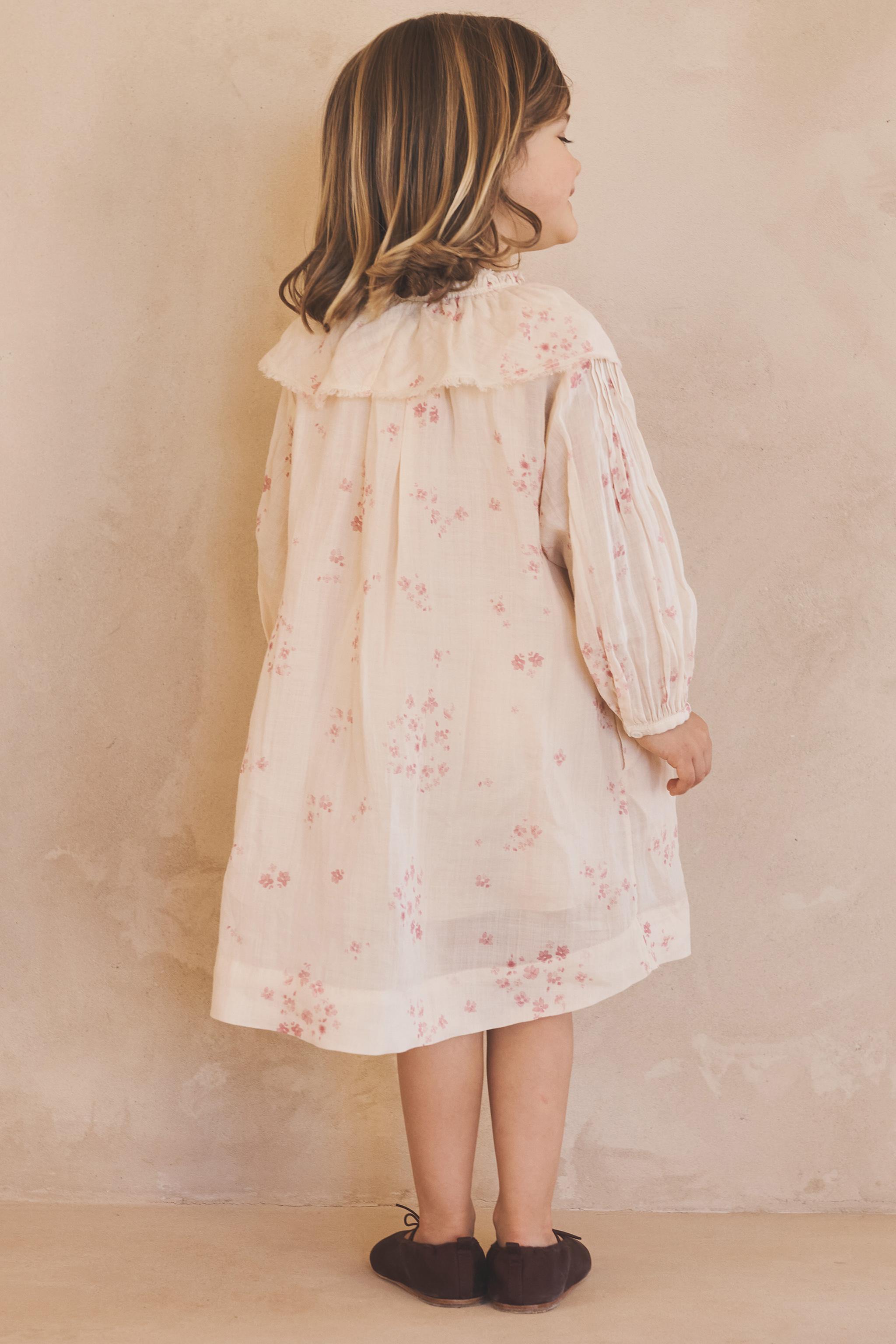 2-5 YEARS/ 100% RAMIE LIMITED EDITION FLORAL DRESS